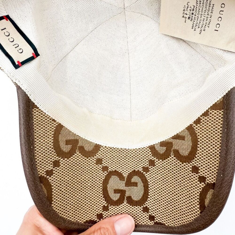 Gucci Supreme GG Jumbo Monogram Canvas Baseball Cap Designer Hat - Picture 7 of 9